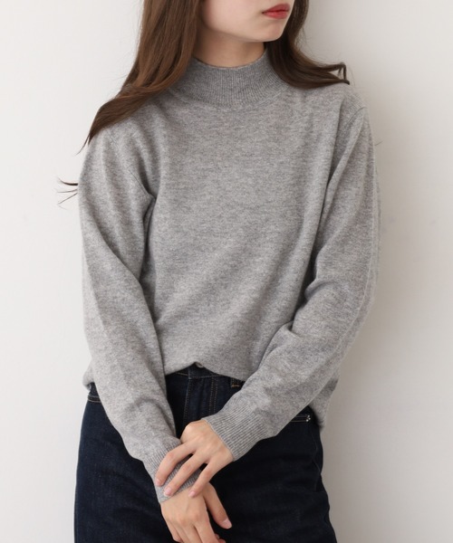 ニット セーター BRODIAEA 洗えるカシミヤシリーズ ハイネックニット