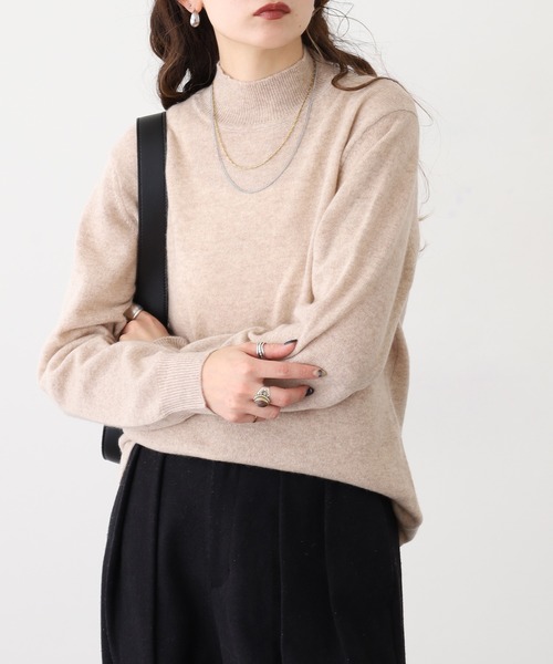 ニット セーター BRODIAEA 洗えるカシミヤシリーズ ハイネックニット