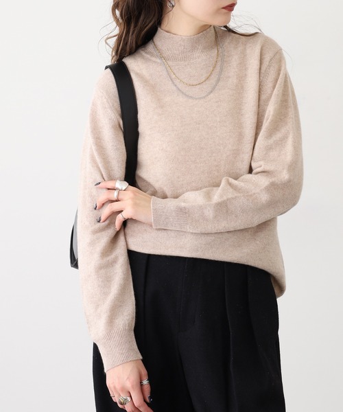 ニット セーター BRODIAEA 洗えるカシミヤシリーズ ハイネックニット