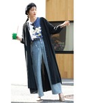 シャツワンピース ボヘミアンレース ロングガウ...の詳細画像3