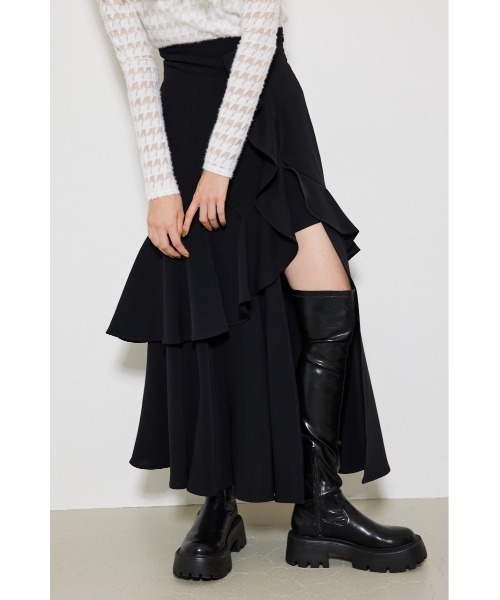 新品　rienda スリットフレアハイウエストパンツ 公式】riendaのデニム(ストレート)検索ページ|シェルターウェブ