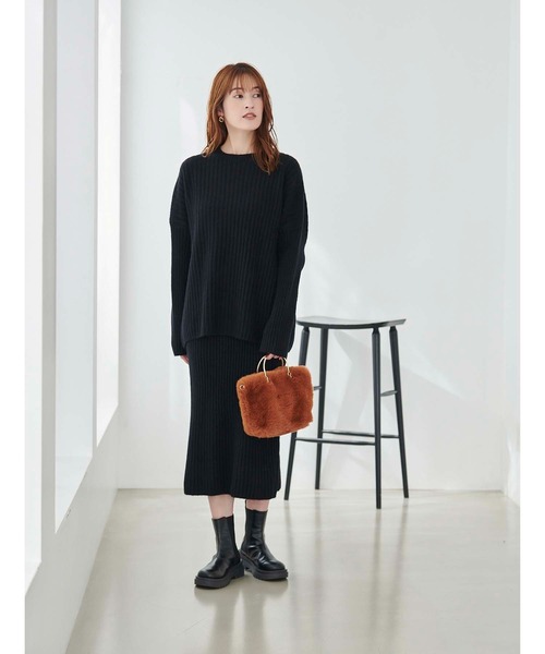 fifth（フィフス） セットアップ リブニットスカートセットアップ