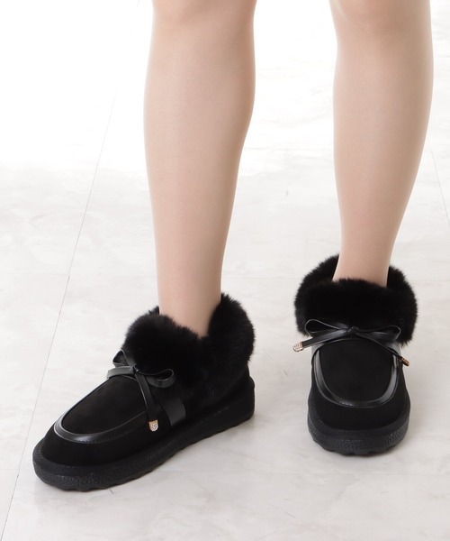 Lace Ladies（レースレディース） ブーツ ファー付きスエード調