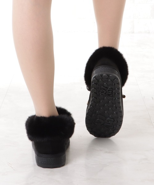 Lace Ladies（レースレディース） ブーツ ファー付きスエード調