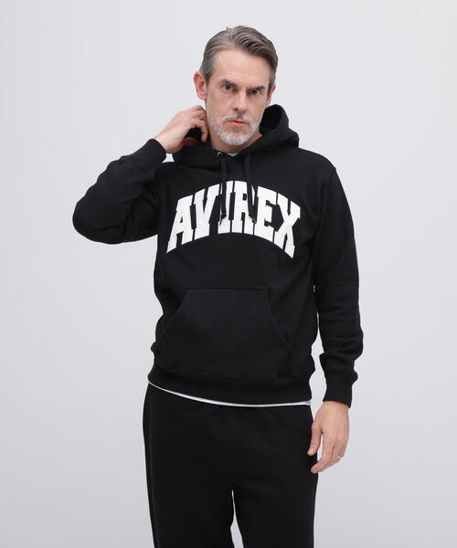 AVIREXアビレックス デイリー スウェット ロゴ長袖 プルパーカー AVIREX パーカー 「DAILY/デイリー」PULLOVER SWEAT PARKA LOGO