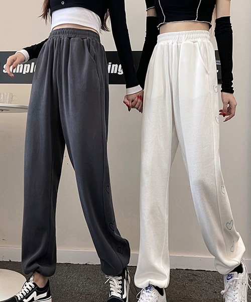 サイドハートライン スウェットパンツ レディース : ZOZOTOWN