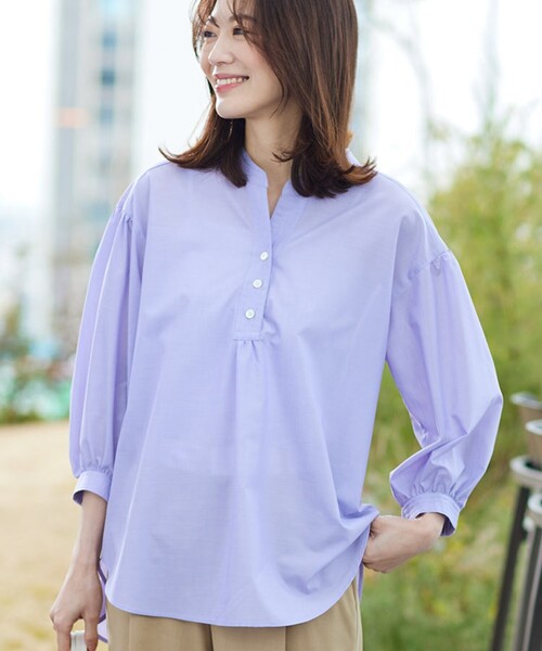 ブラウス シャツ 「夏SALE／接触冷感／洗える」オフボディシャツブラウス レディース 夏SALE／接触冷感／洗える】オフボディシャツブラウス（シャツ