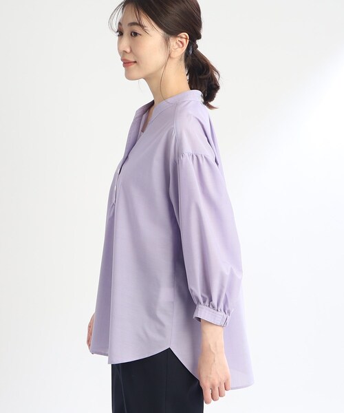 Reflect / リフレクト 【夏SALE／接触冷感／洗える】オフボディシャツブラウス Reflect｜【夏SALE/接触冷感/洗える】オフボディシャツブラウス