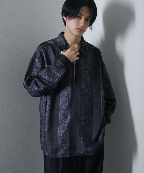 Nilway（ニルウェイ） シャツ Half Zip Loose Shirt / ハーフリング