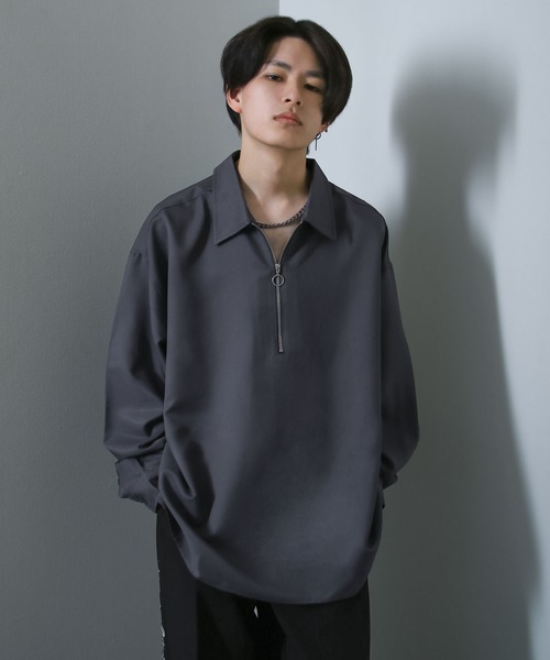 Nilway（ニルウェイ） シャツ Half Zip Loose Shirt / ハーフリング