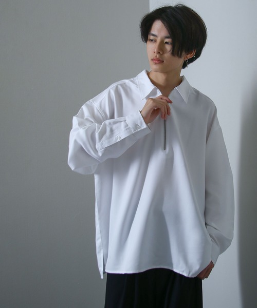 Nilway（ニルウェイ） シャツ Half Zip Loose Shirt / ハーフリング