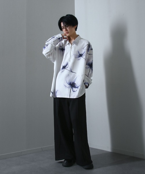 Nilway（ニルウェイ） シャツ Half Zip Loose Shirt / ハーフリング