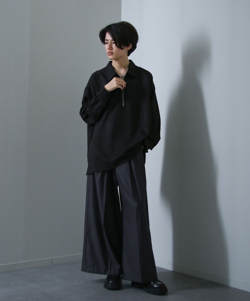 Nilway（ニルウェイ） シャツ Half Zip Loose Shirt / ハーフリング