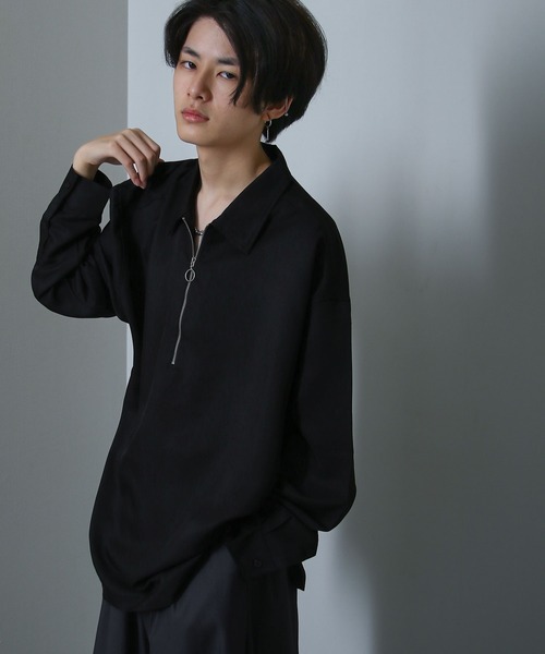 Nilway（ニルウェイ） シャツ Half Zip Loose Shirt / ハーフリング