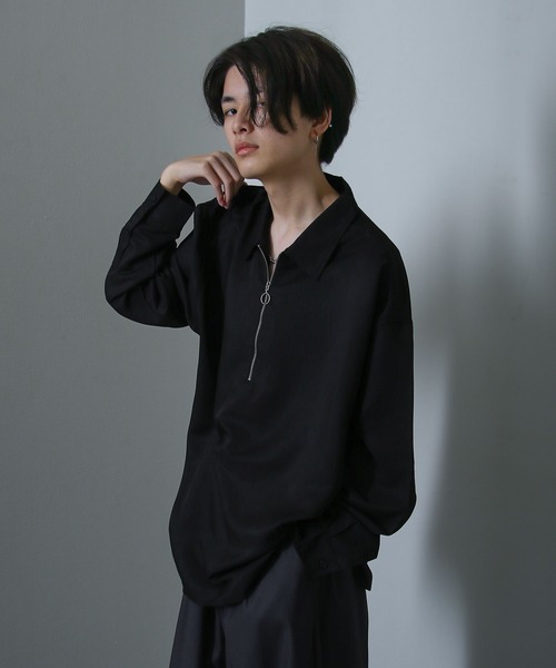Nilway（ニルウェイ） シャツ Half Zip Loose Shirt / ハーフリング