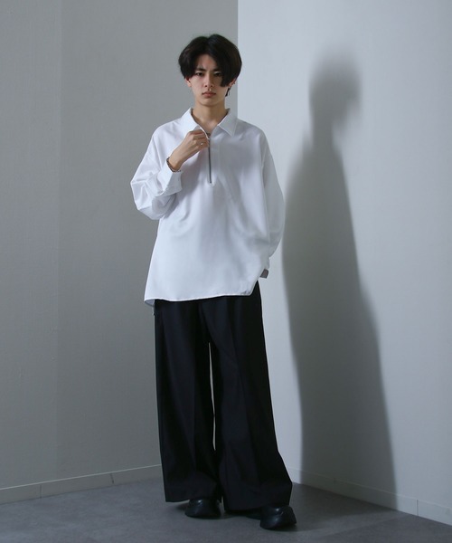 Nilway（ニルウェイ） シャツ Half Zip Loose Shirt / ハーフリング