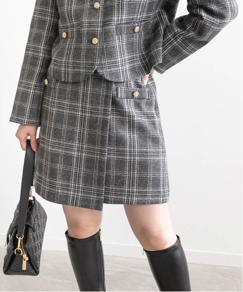 RANDA（ランダ） スカート ラップデザインミニスカート : ZOZOTOWN