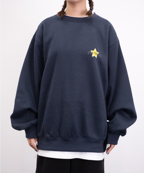 Younger Song トレーナー スウェット 裏起毛 bi-color layerd sweat 