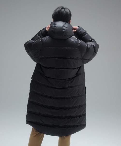 New Balance フード付きロングダウンジャケット 黒 New Balance ダウンジャケット ダウン MET24 Long Down Jacket