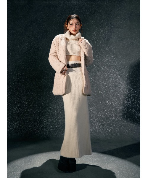 Darich（ダーリッチ） スカート ベルトセミマーメイドニットスカート