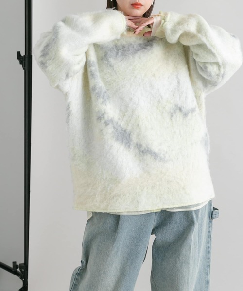 KBF ハイネックシャギーコート 【2024 A/W】 KBF ステンカラーコート コート 「2サイズ展開」コクーンロング