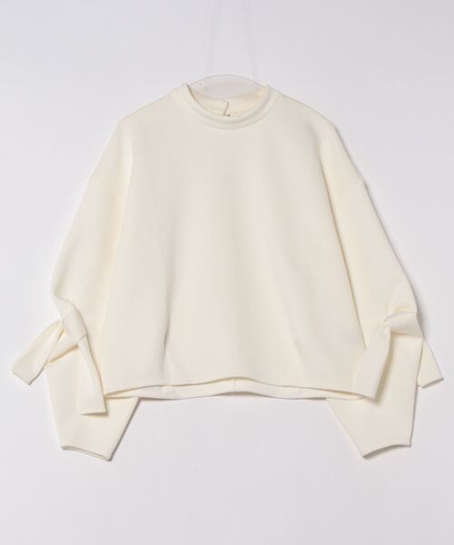 tシャツ カットダンボール袖リボントップス レディース