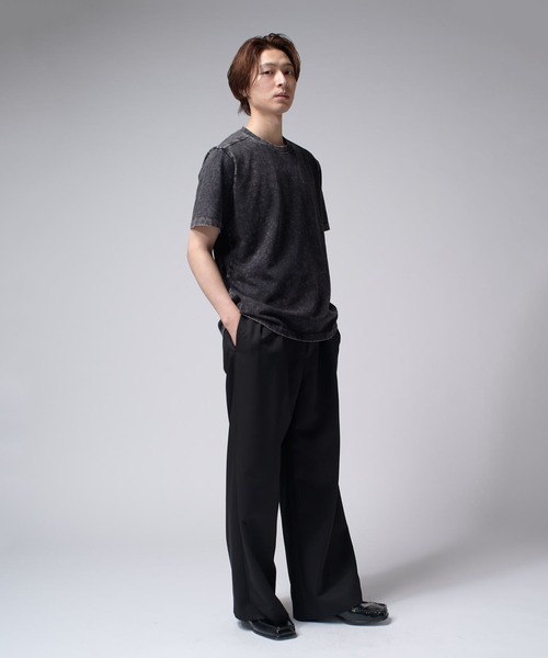 2タックワイドスラックス　黒　スラックス 2タックワイドスラックス（スラックス）｜Lui's（ルイス）の