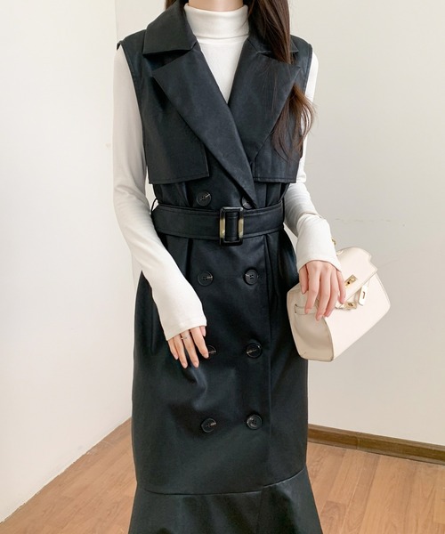 「ECLIN」 コート L ベージュ レディース_画像4