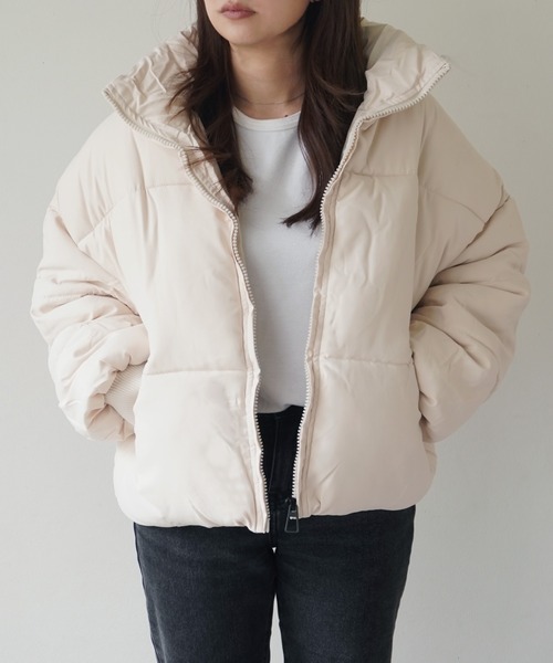 「ammy.」 ジップアップブルゾン M ベージュ レディース_画像4