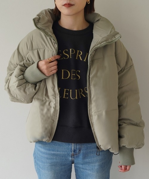 「ammy.」 ジップアップブルゾン M ベージュ レディース_画像6