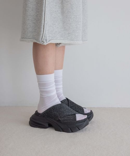 JEANASIS｜クロスラメニットサンダル | Rakuten Fashion(楽天