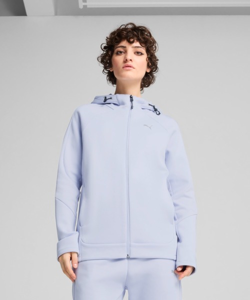 PUMA パーカー プーマ ウィメンズ エヴォストライプ フルジップ