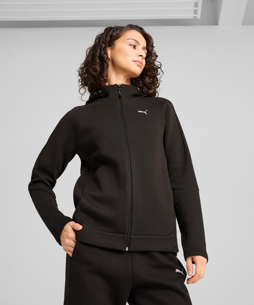PUMA パーカー プーマ ウィメンズ エヴォストライプ フルジップ