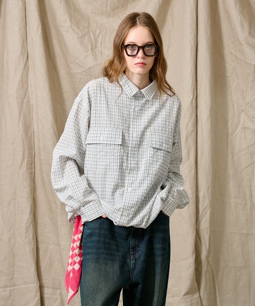 WETTEMPT シャツ SEERSUCKER LS CHECK SHIRT / シアサッカーLSチェック