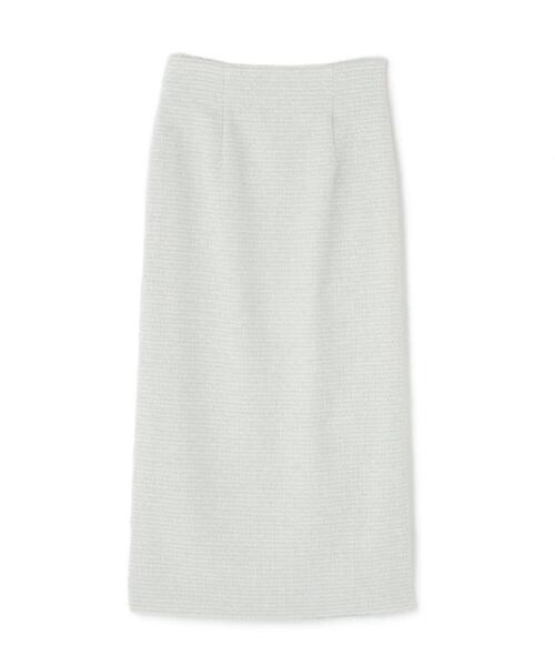 値下げ！natural beauty basicのツイードスカートスーツ NATURAL BEAUTY BASIC スカート 「BLANC」スプリングツイード