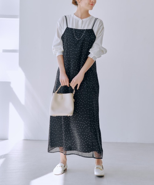 COHINA（コヒナ） ワンピース シアードットキャミワンピース 「低身長