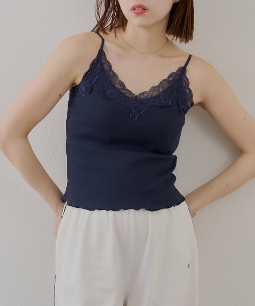 SHISHIKUI パッド入りキャミソール コットンシルクパッド入りキャミ