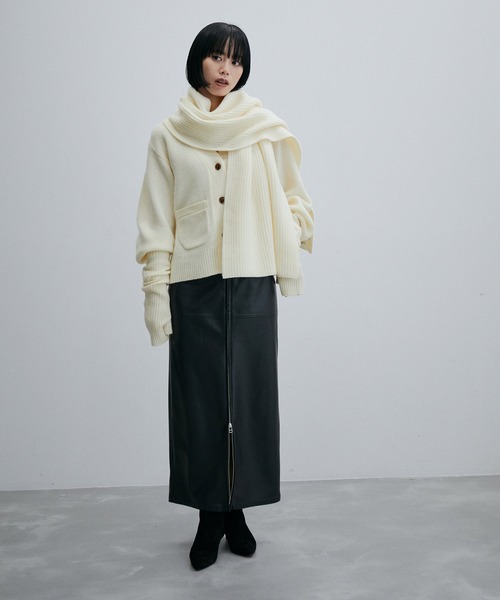 ADAM ET ROPE'（アダムエロペ） ニットカーディガン FREE グレー