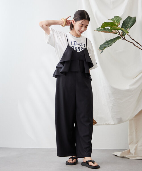 NAO（ナオ） オールインワン フリルサロペット レディース : ZOZOTOWN