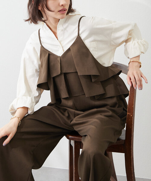 NAO（ナオ） オールインワン フリルサロペット レディース : ZOZOTOWN