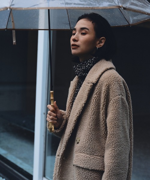 「Audrey and John Wad」 チェスターコート S ベージュ レディース_画像3