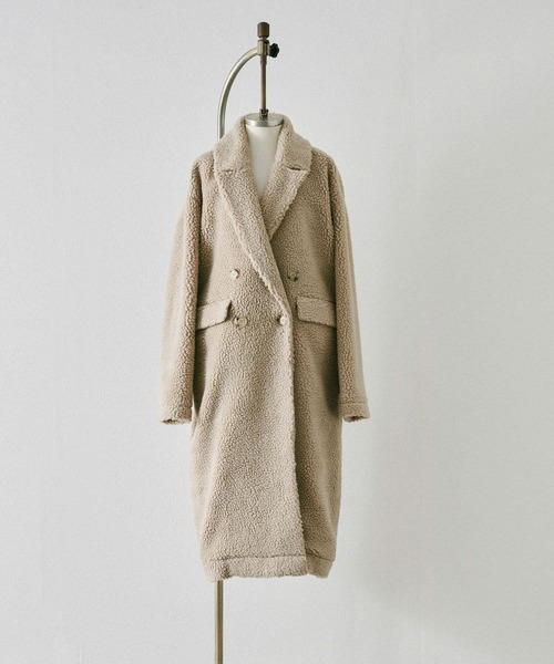 「Audrey and John Wad」 チェスターコート S ベージュ レディース_画像6