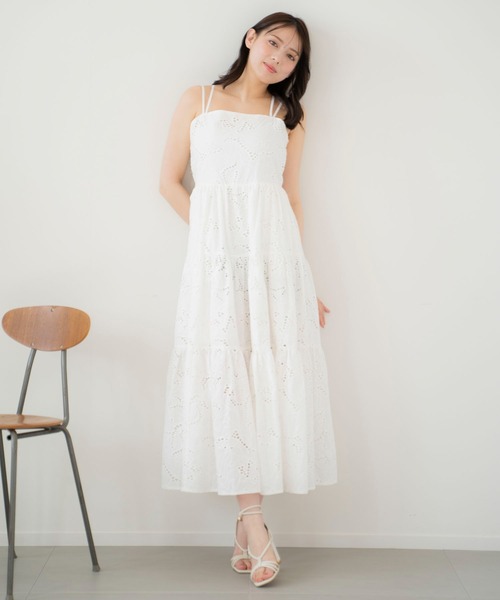 NOELA（ノエラ） ワンピース 「15周年」エンブロイダリーレースキャミ