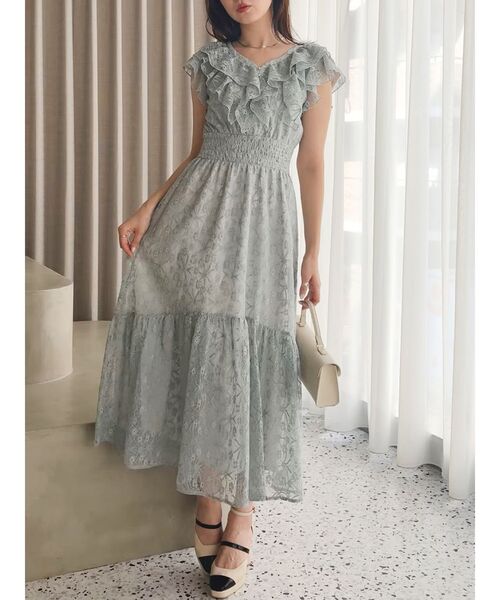 dazzlin バックリボンレースノースリワンピース dazzlin ワンピース バックリボンレースノースリワンピース