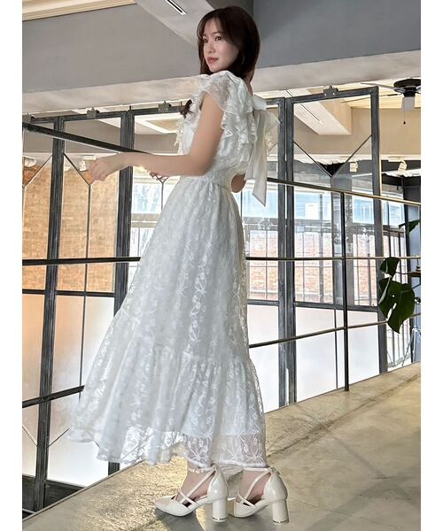 dazzlin（ダズリン） ワンピース バックリボンレースノースリ