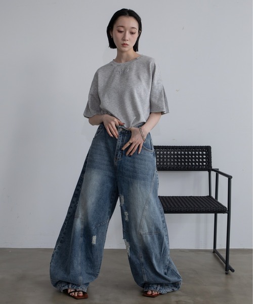 専用です！美品RHC裾ダメージジーンズ クロップド丈デニムRonHermanvi 楽天市場】【限定！10%OFFクーポンで4499円】裾フリンジバレル
