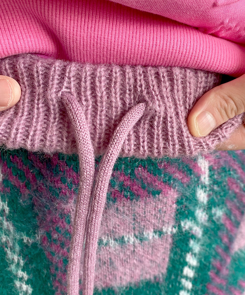 「LHELBIE」 ニットスカート M ブルー レディース_画像9