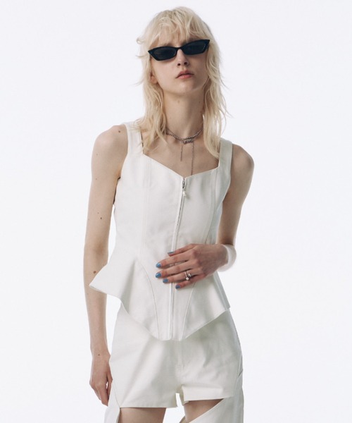 LAYERED PEPURUM TOPS/レイヤードペプラムトップス セール】LAYERED PEPURUM TOPS/レイヤードペプラムトップス（Tシャツ