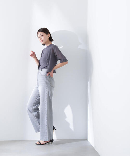 NATURAL BEAUTY BASIC カーディガン 「Oggi8月号掲載」シアー