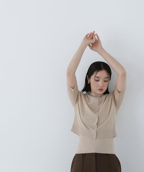 NATURAL BEAUTY BASIC カーディガン 「Oggi8月号掲載」シアー